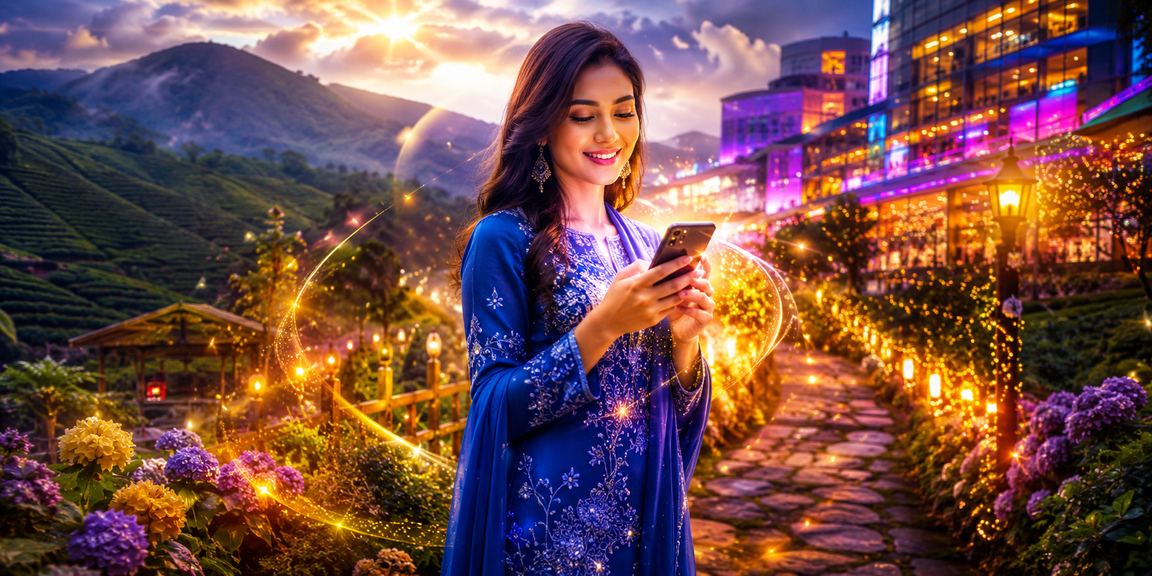 Gadis lelaki memakai baju kurung menikmati kasino mudah alih di Malaysia